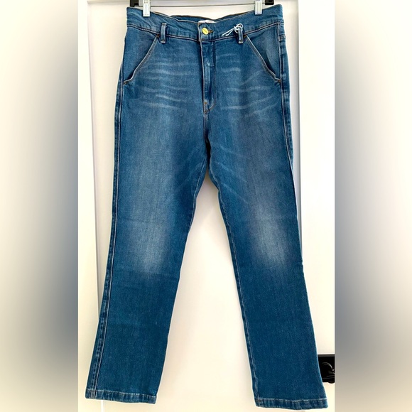 Frame Le Slender Straight Leg Jeans trouser-like silhouette stretch Size 30 NWOT - Picture 4 of 10